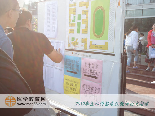 北京信息職業(yè)技術(shù)學院的傳統(tǒng)醫(yī)師考場指路牌