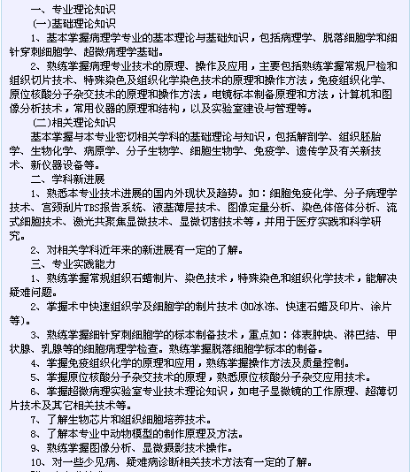 衛(wèi)生系列高級專業(yè)技術(shù)資格考試（病理學(xué)技術(shù)專業(yè)-正高級）