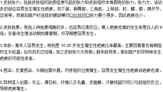 哪些因素會影響剖腹產手術后留下的疤痕？