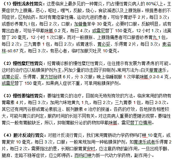 不同類型胃炎務必要針對性治療