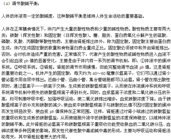 人體腎臟主要有哪些功能？