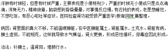 腎炎尿毒癥晚期的臨床表現(xiàn)