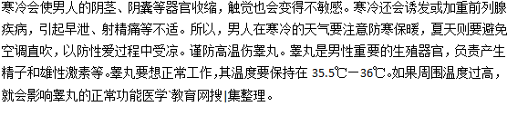 空調(diào)冷風直吹可能導(dǎo)致睪丸炎