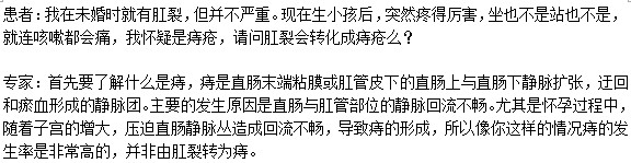 長了痔瘡是因為有肛裂嗎
