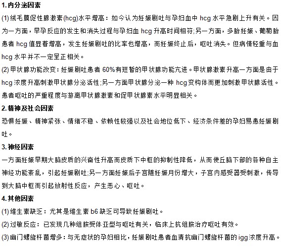 造成妊娠嘔吐的四大原因有哪些？