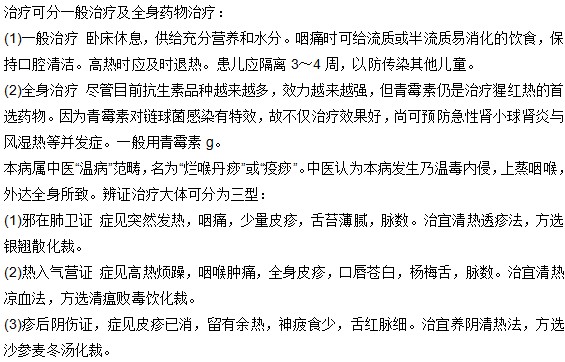 孩子患上了猩紅熱有哪些治療方法？