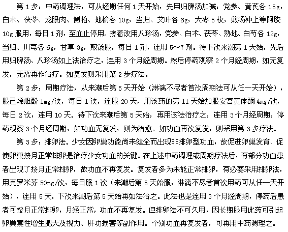 年輕女性發(fā)生功能性子宮出血后應(yīng)該如何治療？