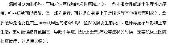 女性反復痛經(jīng)可能是盆腔炎導致
