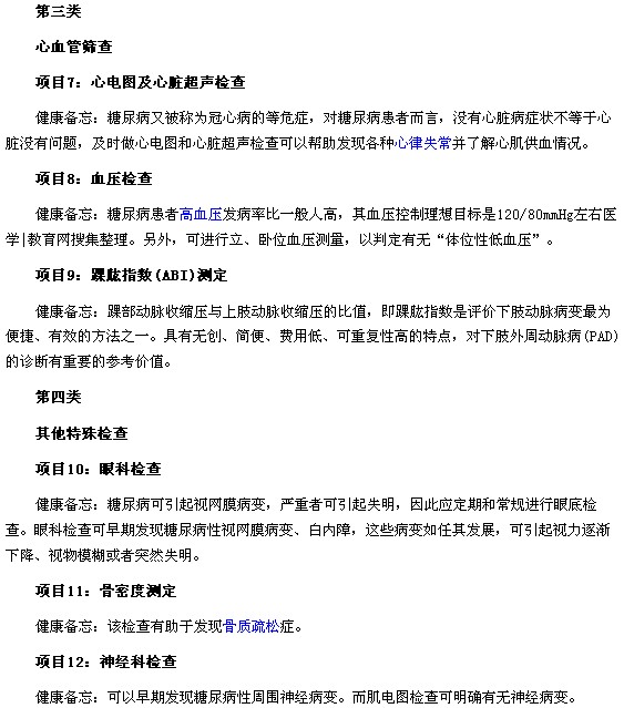 讀懂糖尿病的12項檢查都是什么？