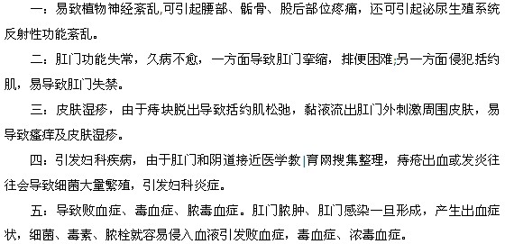 痔瘡的危害都有什么呢？