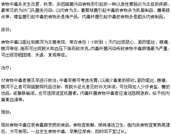 食物中毒的這些知識(shí)你真的知道嗎？