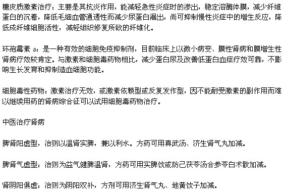 腎病的治療方法有哪幾種？