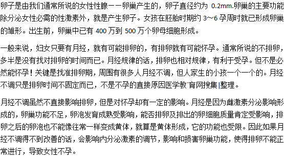 月經(jīng)不調(diào)會不會影響排卵？