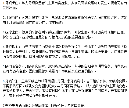 日常生活中牙齦炎常見的主要癥狀有哪些？