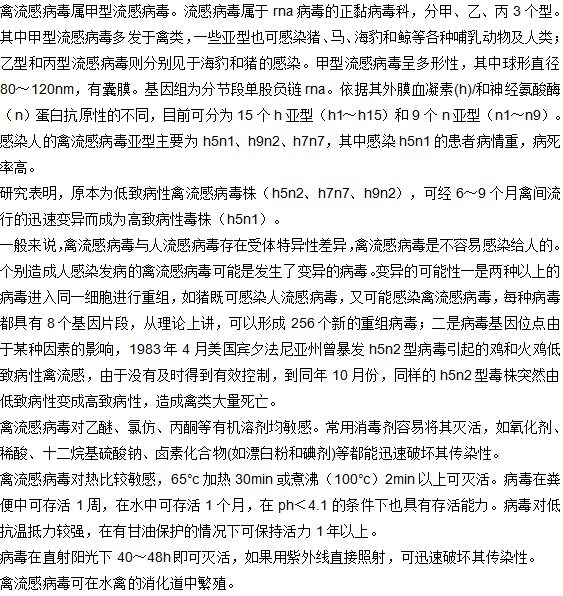 這些與禽流感病毒的相關(guān)知識(shí)你知道嗎？