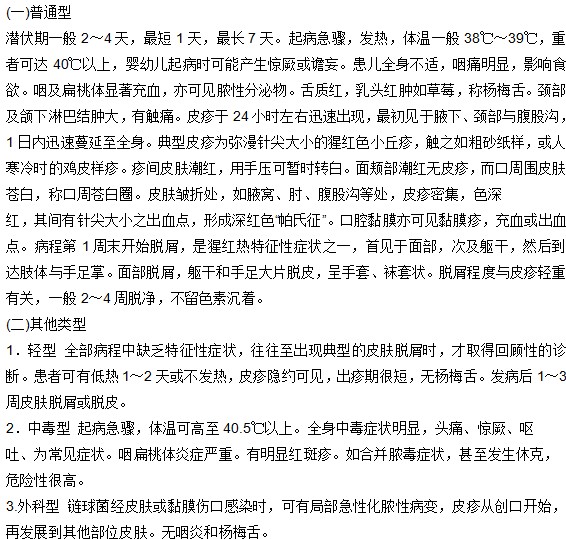 小兒猩紅熱有哪些臨床表現(xiàn)？