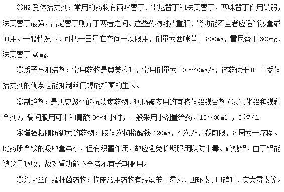 十二指腸潰瘍可以用哪些藥物治療？