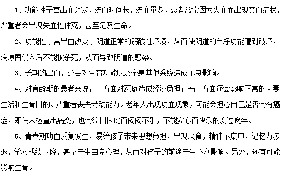 功能性子宮出血會(huì)導(dǎo)致貧血嗎？