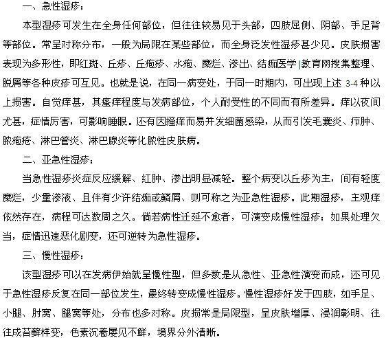 濕疹的常見類型有哪些？