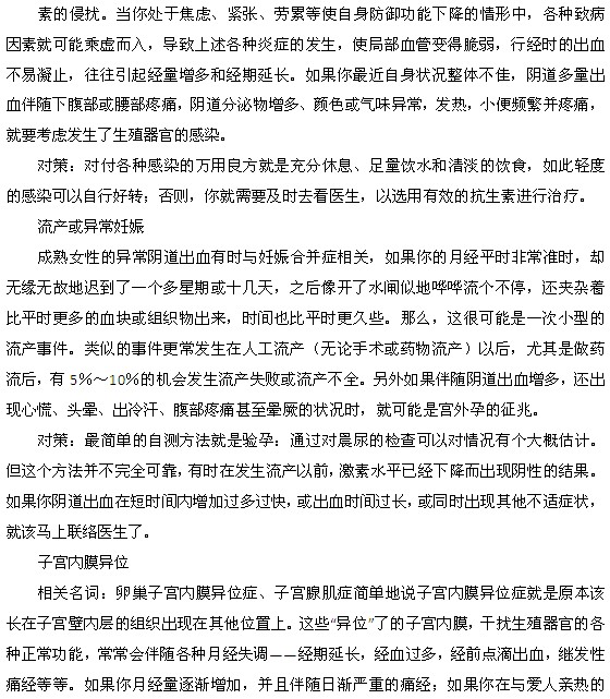 月經過多的七大因素都是什么
