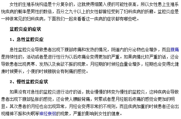 盆腔炎可分為哪幾類(lèi)其表現(xiàn)形式是什么