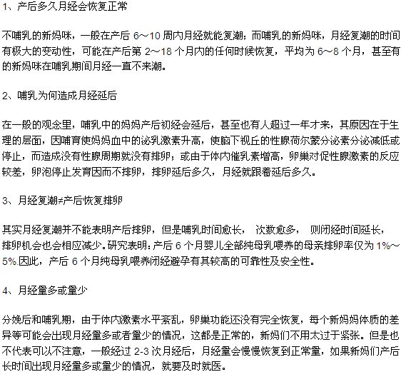 產(chǎn)后月經(jīng)