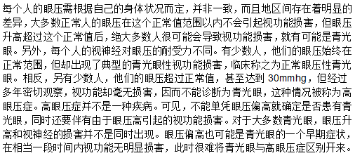 難道眼壓偏高就是青光眼嗎？