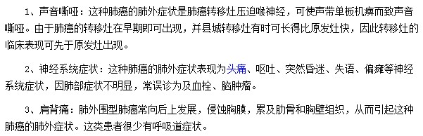 肺癌患者會(huì)有哪些患病的體征表現(xiàn)？