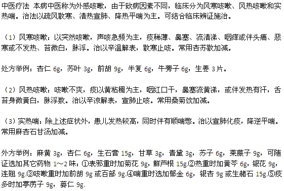 中醫(yī)治療小兒支氣管炎的方法