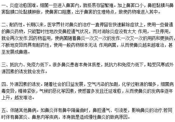 為什么鼻炎總是反復復發(fā)難以根治？