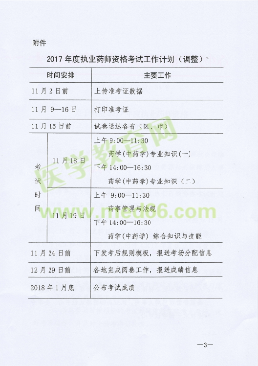 【緊急通知】2017年執(zhí)業(yè)藥師考試時(shí)間推遲至11月18、19日