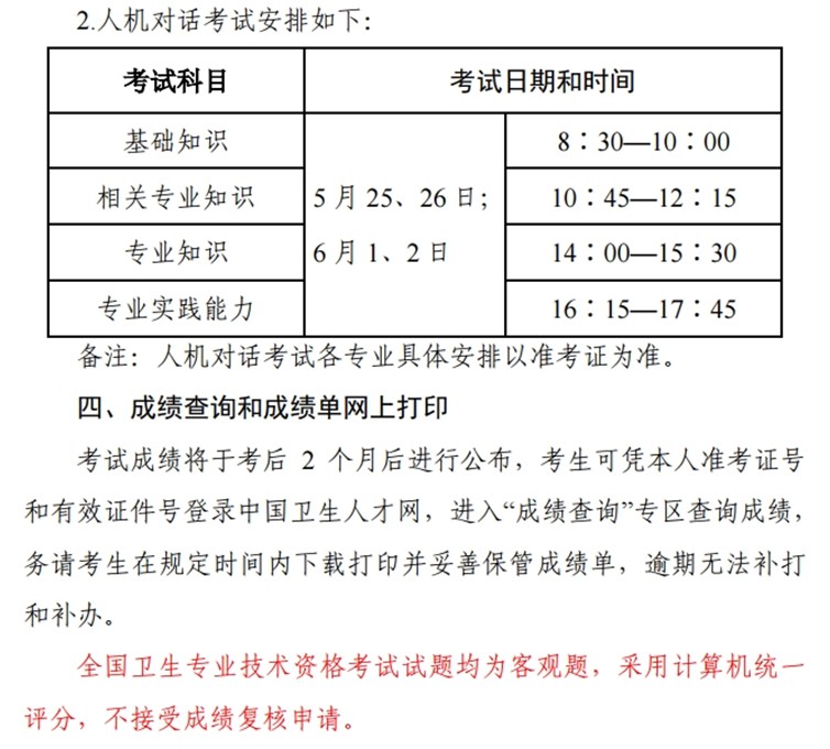 2019年衛(wèi)生資格考試時(shí)間