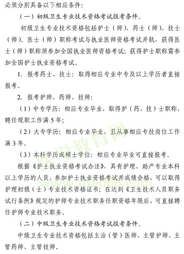 湖南懷化2019年度衛(wèi)生專業(yè)技術資格考試報名考務工作的通知