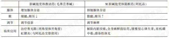 膽堿能受體激動藥VS膽堿能受體阻斷藥