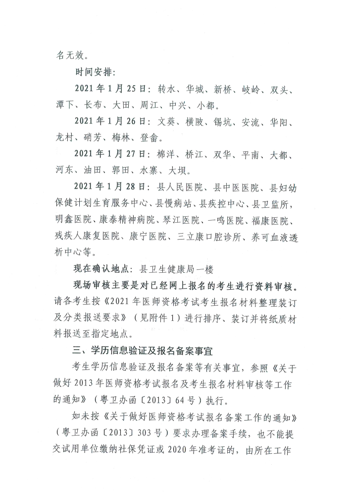 五華縣醫(yī)師現(xiàn)場(chǎng)審核