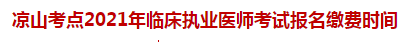 涼山考點(diǎn)2021年臨床執(zhí)業(yè)醫(yī)師考試報名繳費(fèi)時間