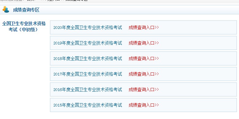 中國衛(wèi)生人才網內科主治醫(yī)師考試成績查詢方式