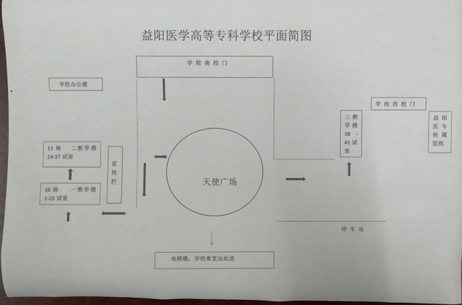 益陽醫(yī)學(xué)高等?？茖W(xué)校平面簡圖