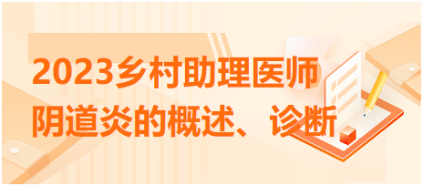 2023鄉(xiāng)村助理醫(yī)師陰道炎的概述、診斷