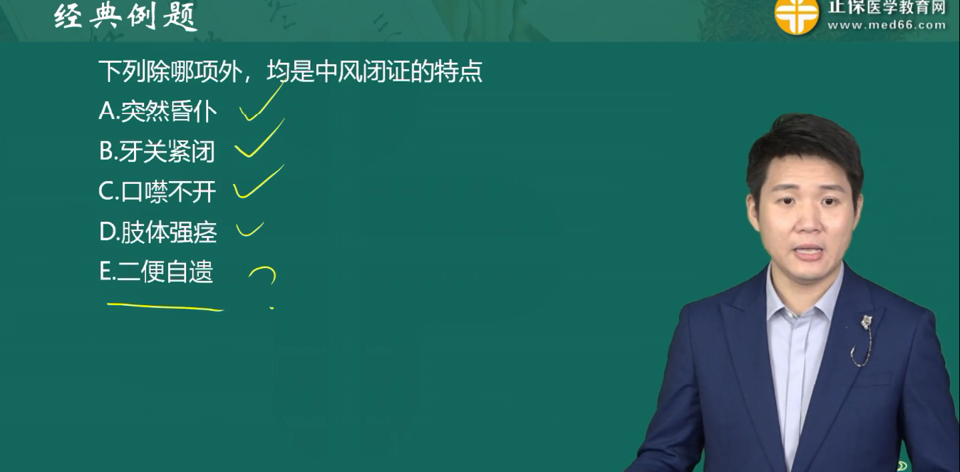 下列除哪項外，均是中風(fēng)閉證的特點