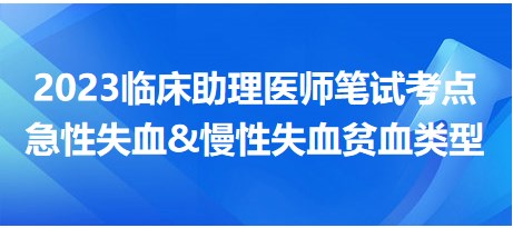 急性失血、慢性失血貧血類型