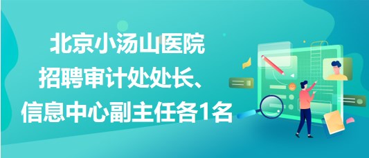 北京小湯山醫(yī)院2023年招聘審計處處長、信息中心副主任各1名