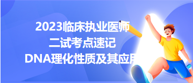 DNA理化性質(zhì)及其應用-2023臨床執(zhí)業(yè)醫(yī)師二試考點速記