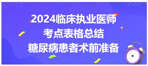 糖尿病患者術(shù)前準(zhǔn)備